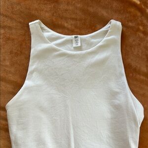 bp White Ribbed Bodysuit